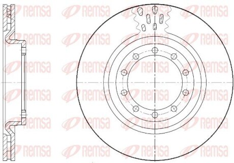 6167210 REMSA Диск гальмівний передн. Renault Maskott REMSA підбір по vin на Brocar