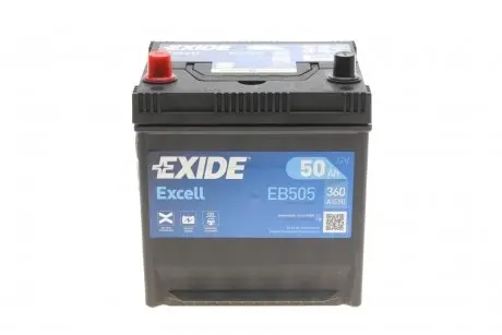 EB505 Стартерна батарея (акумулятор) EXIDE EB505 EXIDE підбір по vin на Brocar