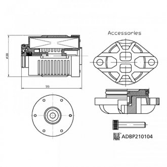 ADBP210104 Гідравлічний фільтр, багатодискове зчеплення (повний привод) BLUE PRINT підбір по vin на Brocar