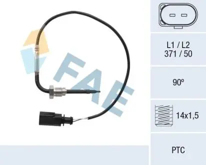 68092 Датчик, температура відпрацьованих газів FAE підбір по vin на Brocar