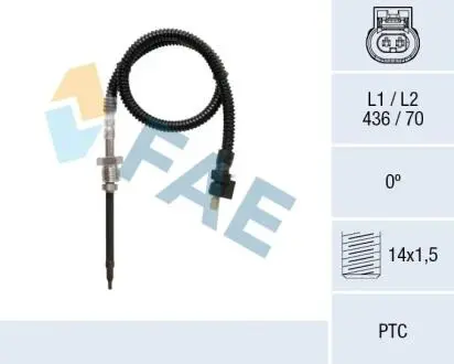 68060 Датчик температур вихл. газів FAE підбір по vin на Brocar