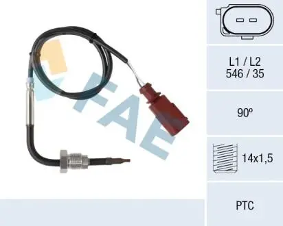 68016 Датчик, температура відпрацьованих газів FAE підбір по vin на Brocar