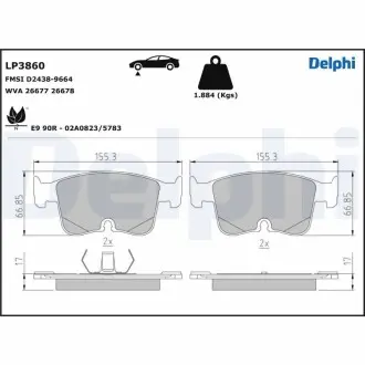 LP3860 Автозапчастина DELPHI підбір по vin на Brocar