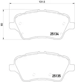 P24151X Комплект гальмівних накладок, дискове гальмо BREMBO підбір по vin на Brocar