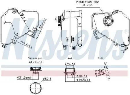 996322 Бачок компенсаційний First Fit NISSENS підбір по vin на Brocar