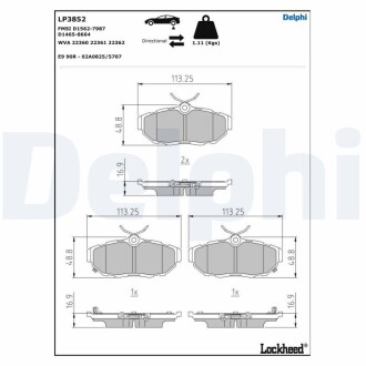 LP3852 Автозапчастина DELPHI подбор по vin на Brocar