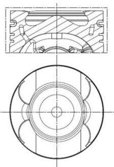 001PI00133001 Поршень Mahle MERCEDES 83.25mm OM651 \&#039;\&#039;09&gt;&gt; MAHLE / KNECHT підбір по vin на Brocar
