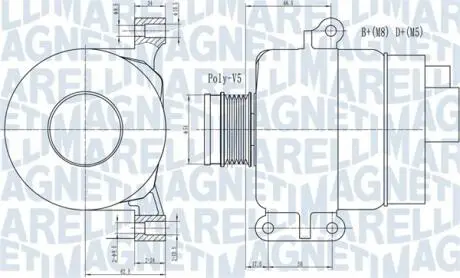 063731969010 Генератор MAGNETI MARELLI подбор по vin на Brocar