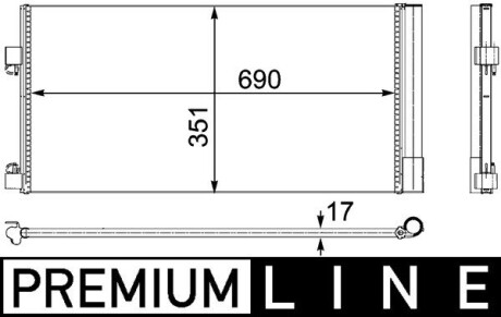 AC486000P Радiатор кондицiонера MAHLE / KNECHT підбір по vin на Brocar