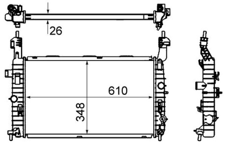 CR833000S Радіатор охолодження MAHLE / KNECHT підбір по vin на Brocar