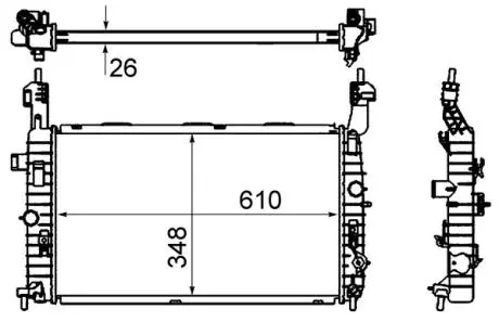 CR833000S Радіатор охолодження MAHLE / KNECHT подбор по vin на Brocar