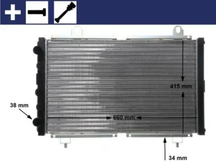 CR499000S Радіатор охолодження MAHLE / KNECHT підбір по vin на Brocar