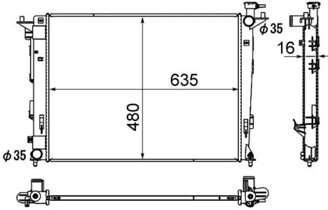 CR1891000S Радіатор охолодження MAHLE / KNECHT подбор по vin на Brocar