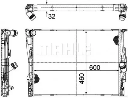 CR1711000P Радіатор охолодження MAHLE / KNECHT підбір по vin на Brocar