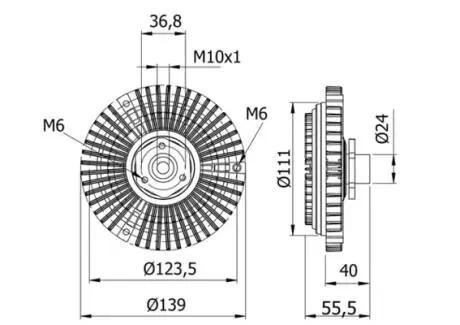 CFC46000S Муфта/крильчатка вентилятора AUDI/VW A4/Passat \'\'1.6-2.3 \'\'94-05 MAHLE / KNECHT подбор по vin на Brocar