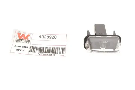 4028920 Підсвістка номерного знаку VAN WEZEL 4028920 VAN WEZEL підбір по vin на Brocar