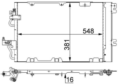 AC375000S Радiатор кондицiонера MAHLE / KNECHT підбір по vin на Brocar