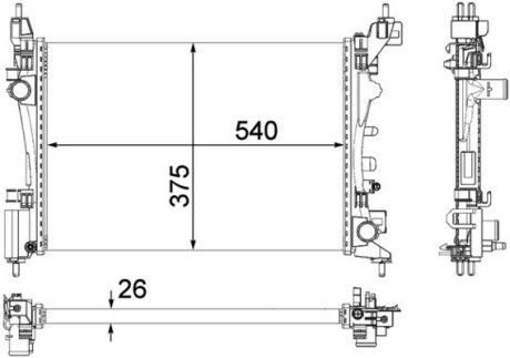 CR1182000P Радіатор охолодження MAHLE / KNECHT підбір по vin на Brocar