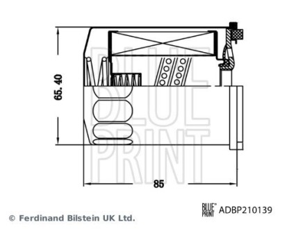 ADBP210139 Фільтр гідравлічний BLUE PRINT ADBP210139 BLUE PRINT підбір по vin на Brocar