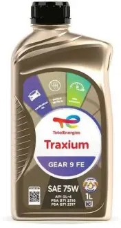 214244 Олива трансмісійна Total Traxium Gear 9 FE 75W 1L API GL-4/B71 2316/B71 2317 TOTAL подбор по vin на Brocar
