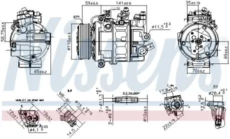 890755 Компресор кондиціонера First Fit NISSENS підбір по vin на Brocar