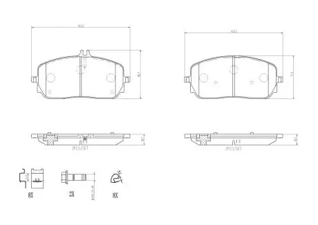 P50152 Гальмівні колодки дискові BREMBO підбір по vin на Brocar