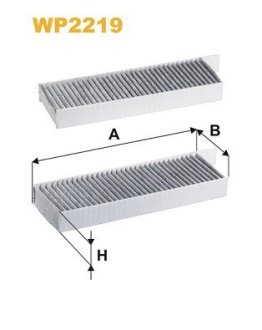 WP2219 Фільтр салону вугільний WIX FILTERS підбір по vin на Brocar