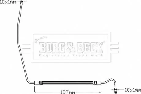 BBH8327 Гальмiвний шланг REAR RH BORG&BECK підбір по vin на Brocar