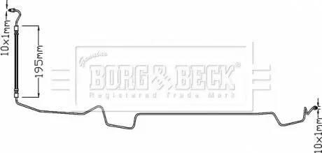 BBH8328 Гальмiвний шланг REAR LH BORG&BECK підбір по vin на Brocar