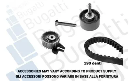 BKCD0006 Комплект ГРМ Doblo 1.9 D/JTD 01- BUGATTI підбір по vin на Brocar