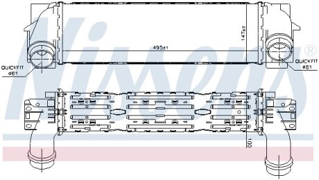 96439 Радіатор наддуву NISSENS підбір по vin на Brocar