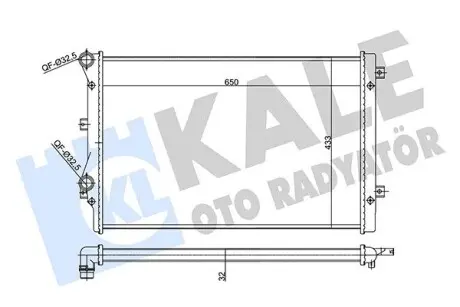 356985 Радиатор охлаждения Superb (08-)/Passat B6 (05-)/Golf V (03-)/Golf VI (08-) 1.4T/1.8T/2.0T МКПП/АКПП (356985) KALE OTO RADYATOR KALE OTO RADYATOR подбор по vin на Brocar