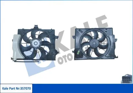 357070 Вентилятор охолодження радіатора з кожухом Hyundai Accent IV, Veloster, Kia Rio III (357070) KALE OTO RADYATOR KALE OTO RADYATOR підбір по vin на Brocar