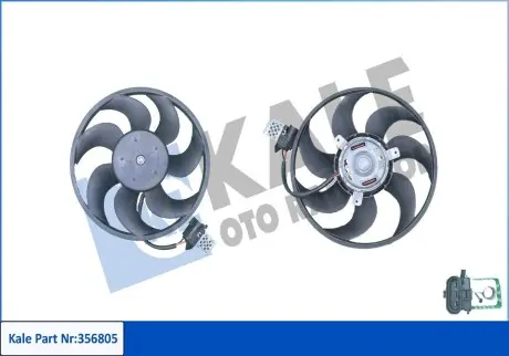 356805 Вентилятор охолодження радіатора Opel Astra H, Astra H Gtc, Zafira B (356805) KALE OTO RADYATOR KALE OTO RADYATOR підбір по vin на Brocar