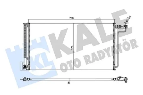 357755 Радиатор кондиционера Ford C-Max II, Focus III, Grand C-Max (357755) KALE OTO RADYATOR KALE OTO RADYATOR підбір по vin на Brocar