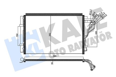 357715 Радіатор кондиціонера Hyundai Elantra (13-)/Cerato (16-) (357715) KALE OTO RADYATOR KALE OTO RADYATOR підбір по vin на Brocar