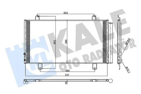 357370 Радіатор кондиціонера Toyota Camry (XV50) (11-) (357370) KALE OTO RADYATOR KALE OTO RADYATOR підбір по vin на Brocar