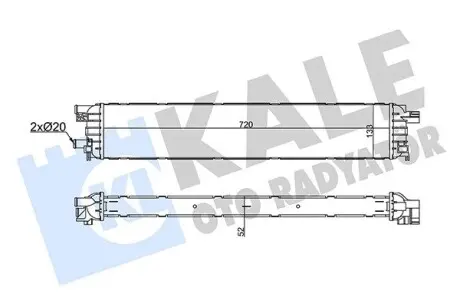 356335 Додатковий радіатор охолодження Audi A4 Lt (356335) KALE OTO RADYATOR KALE OTO RADYATOR підбір по vin на Brocar