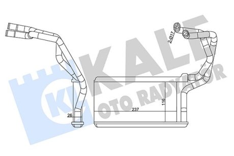 358590 Радіатор обігрівача Mitsubishi L200, Triton (358590) KALE OTO RADYATOR KALE OTO RADYATOR підбір по vin на Brocar