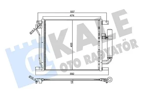 358070 Радиатор кондиционера Nissan Juke, Pulsar (358070) KALE OTO RADYATOR KALE OTO RADYATOR підбір по vin на Brocar