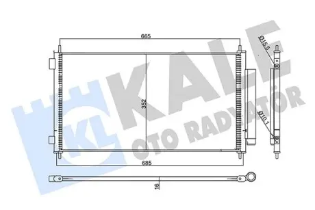 358075 Радиатор кондиционера Honda CR-V III (358075) KALE OTO RADYATOR KALE OTO RADYATOR підбір по vin на Brocar