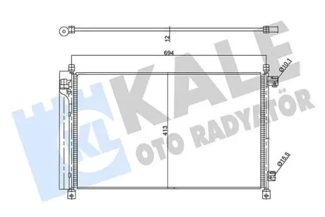 357890 Радиатор кондиционера Nissan X-Trail (357890) KALE OTO RADYATOR KALE OTO RADYATOR підбір по vin на Brocar