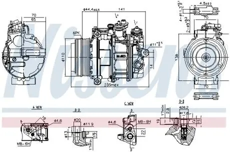 890749 Компресор кондиціонера First Fit NISSENS підбір по vin на Brocar