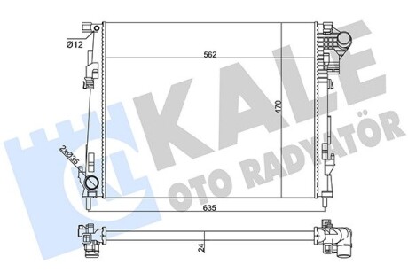 356895 Радиатор охлаждения Renault Trafic II/Opel Vivaro/Nissan Primastar (356895) KALE KALE OTO RADYATOR подбор по vin на Brocar