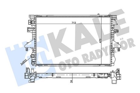 356940 Радиатор охлаждения Volkswagen MultIVan V, Transporter V (356940) KALE OTO RADYA KALE OTO RADYATOR подбор по vin на Brocar