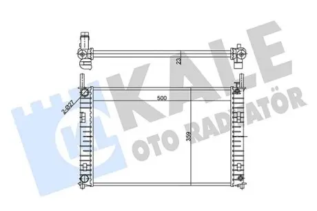 356885 Радиатор охлаждения Ford Fiesta V, Fusion, Mazda 2 (356885) KALE OTO RADYATOR KALE OTO RADYATOR підбір по vin на Brocar