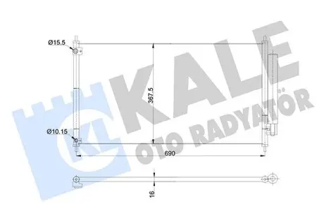 345405 Радіатор кондиціонера Honda Accord IX (12-) 2.4 iVTEC, 3.5 iVTEC (345405) KALE OTO RADYATOR KALE OTO RADYATOR подбор по vin на Brocar