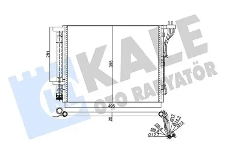 358010 Радіатор кондиціонера Kia Optima (358010) KALE OTO RADYATOR KALE OTO RADYATOR підбір по vin на Brocar