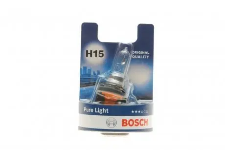 1987301099 Лампа розжарювання H15 55/15W 12V PGJ23T-1 Pure Light BL (вир-во BOSCH) BOSCH підбір по vin на Brocar