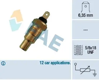 31110 Температурный датчик охлаждающей жидкости FAE подбор по vin на Brocar